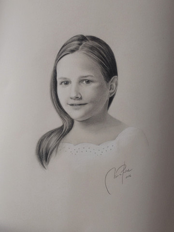 portret s svinčnikom/ogljem