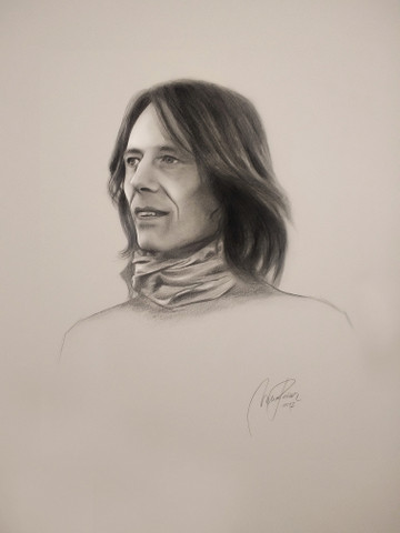 portret s svinčnikom/ogljem