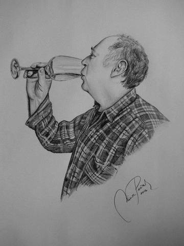 portret s svinčnikom/ogljem