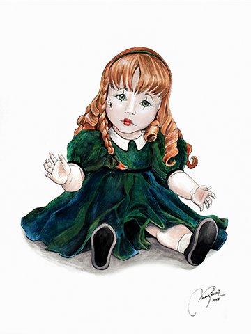 ilustracija v tehniki akvarel