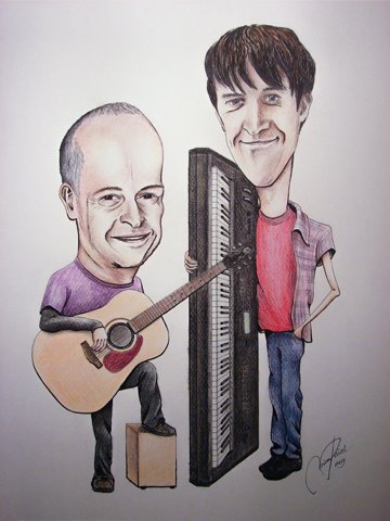 karikatura v tehniki akvarel/pastel