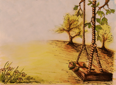 ilustracija v tehniki akvarel